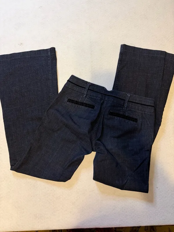 Banana Republic Dark Wash High-Rise Flare Jeans - Image 4