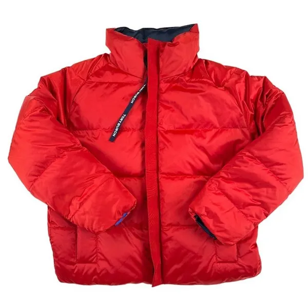 TORY BURCH - Reversible Color-block Quilted Shell Jacket In Blue and Red - Image 2