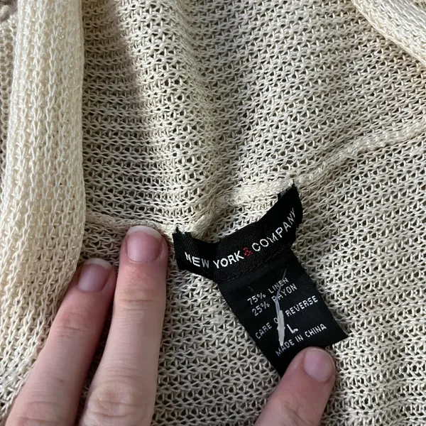 Cream cropped short sleeve cardigan never worn - Image 3