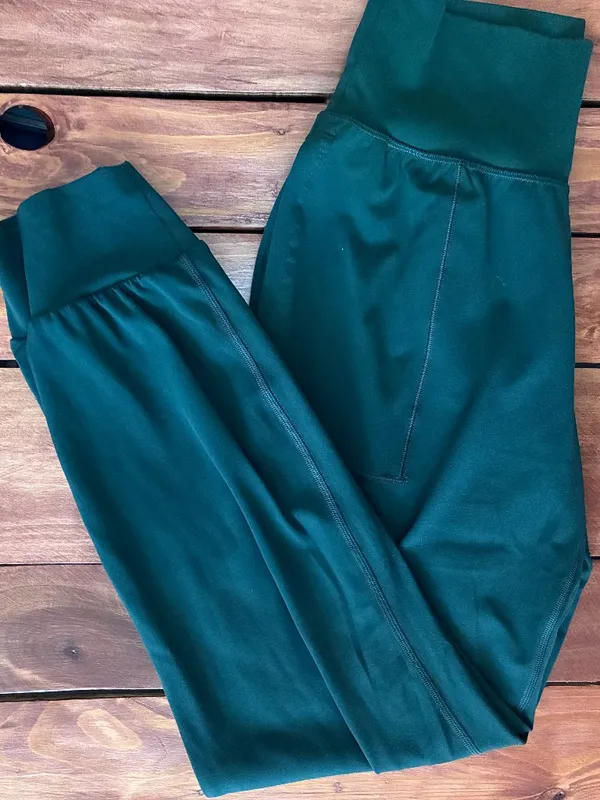 Athleta Salutation Jogger High Rise Lounge Pants - Size S - Forest Green - Image 11