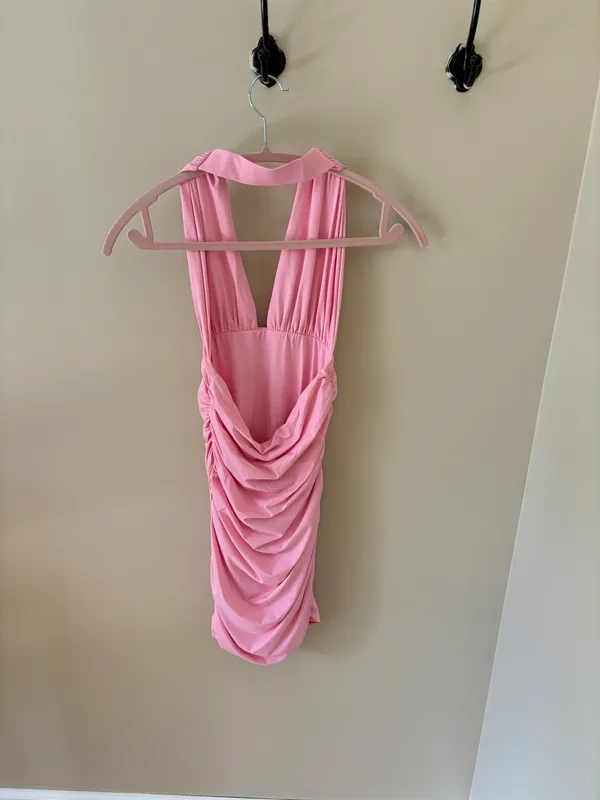 Edikted Pink Mini Dress - Image 3