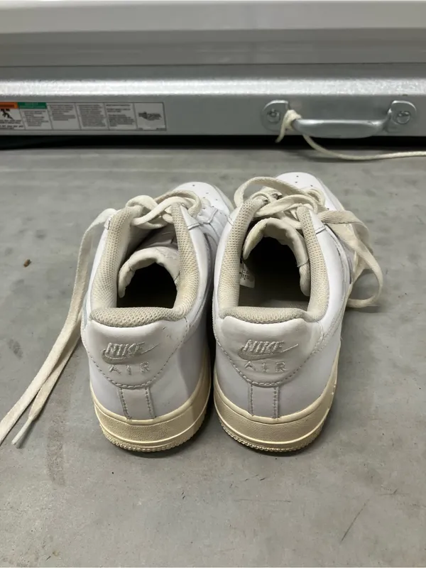 White leather Nike Air Force 1s - Image 3