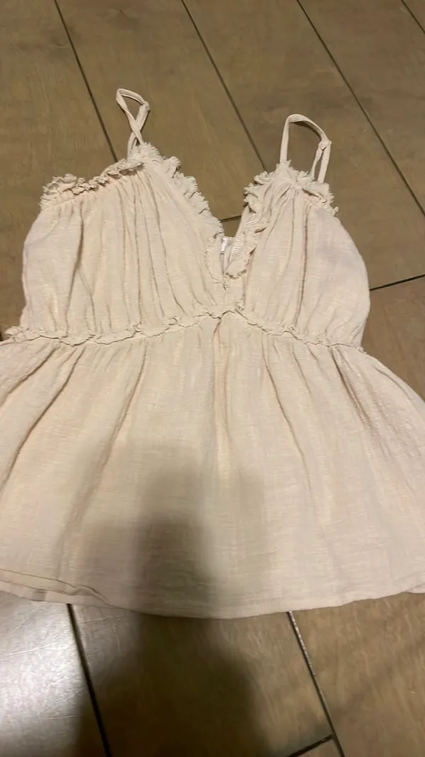 Beige triangle babydoll top Tan - Image 3