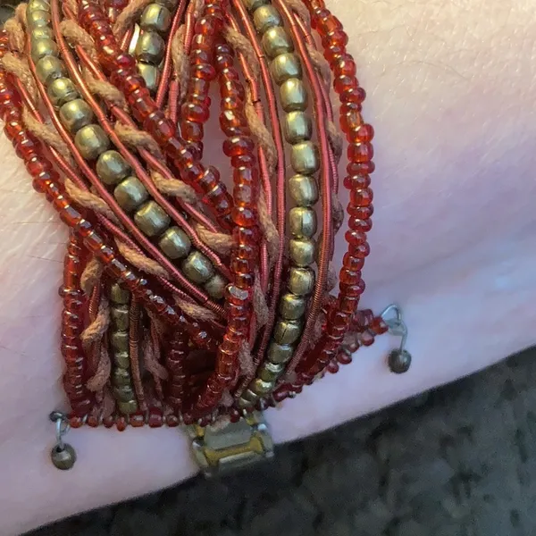 FINAL MARKDOWN Flexible beaded cuff style bracelet - Image 3