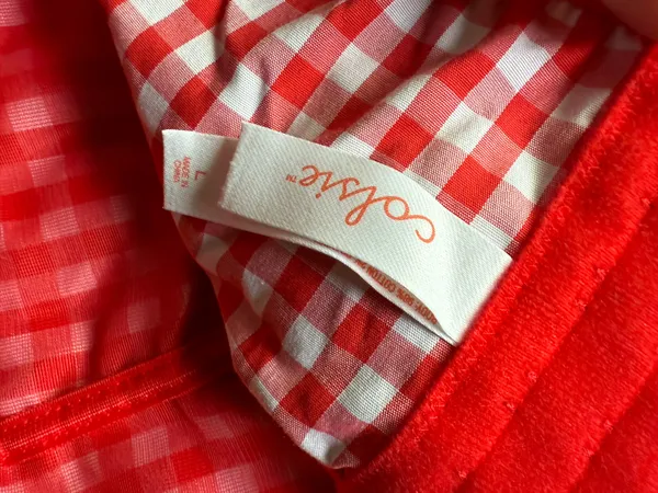 Colsie red-and-white gingham woven corset bra top - Image 3