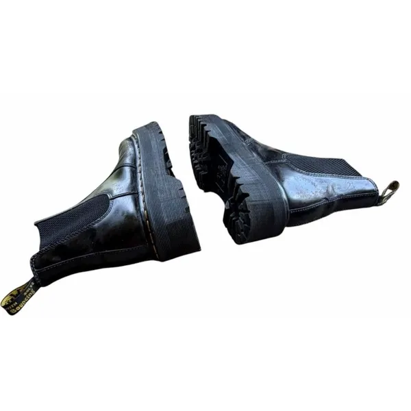 Dr Martens Black Vegan Leather 2976 Quad Chelsea Platform Jadon Chunky Boot - Image 6