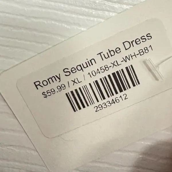 White Birch Pink‎ Sequin Strapless Dress Size XL - Image 6
