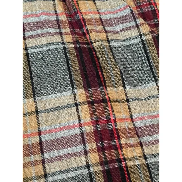Source Unknown Vintage 60s 70s Wool Plaid Midi Skirt Pleated Preppy Fall Earth Tones Size 32 - Image 10