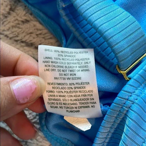Wild Fable Womens Light Blue Ribbed Bralette‎ Bikini Set Size Small S 4-6 - Image 10