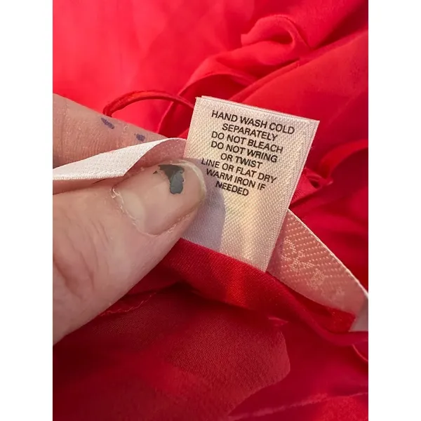 Vintage Y2K Victorias Secret Red Satin Mesh Babydoll Nightie‎ Gown Sexy Large - Image 9