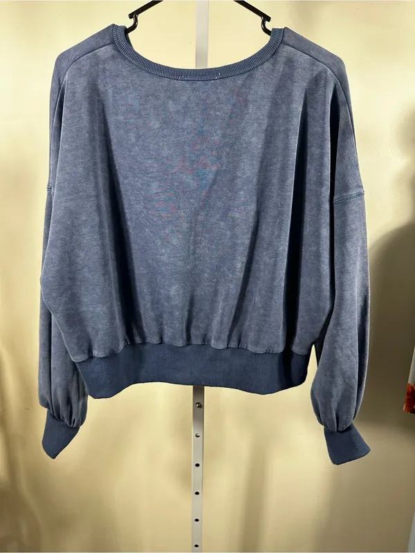N93. Peach Love California Indigo V-Notch Sweatshirt - Image 3