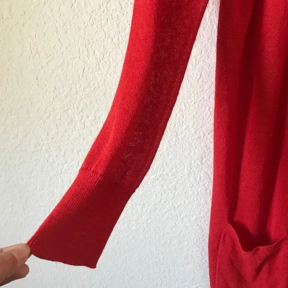 Halogen linen blend knit open front long cardigan size‎ M - Image 8