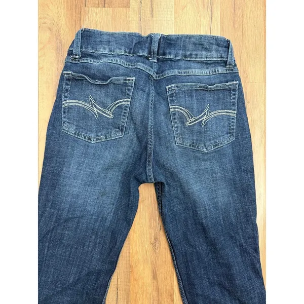 Wrangler Boot Cut Jeans Women's Size 5x34 Dark Wash Stretch Mid Rise Denim - Image 5
