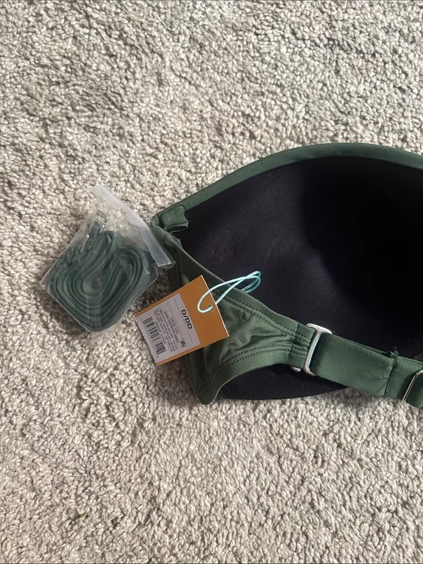 Kona Sol Olive Green Twist Bandeau Bikini Top size D/DD new - Image 4