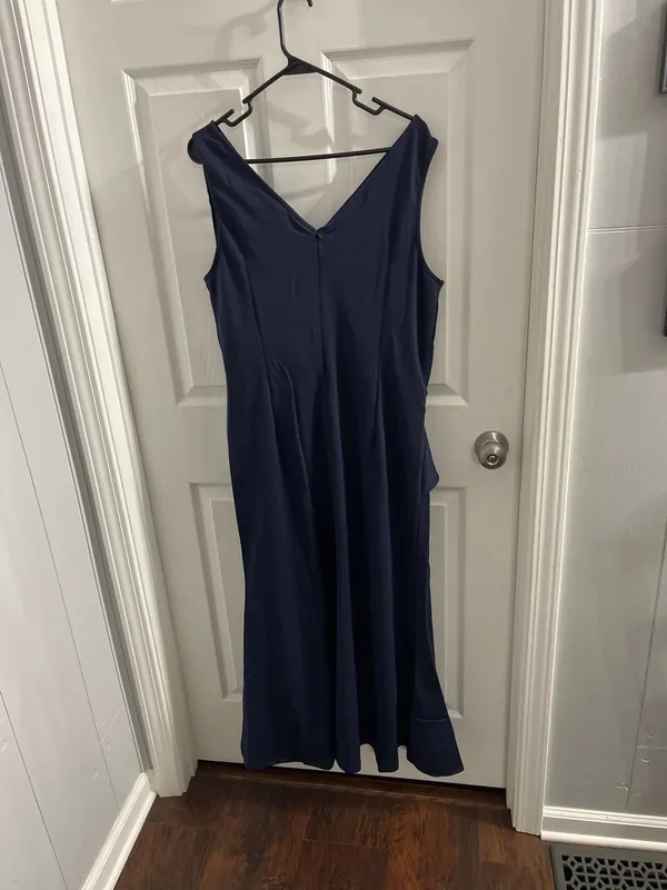 BeryLove Formal Evening Midi Ruffle Dress Navy Size 2XL New With Tag - Image 6