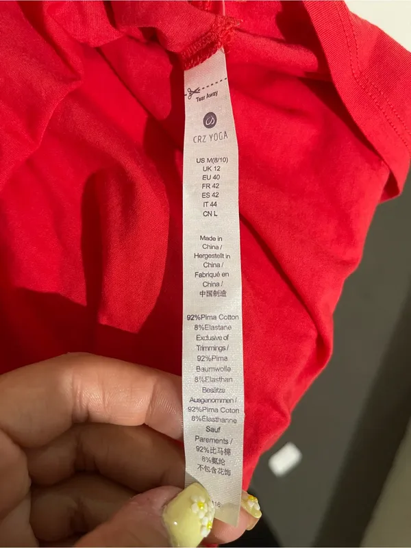 CRZ YOGA Red Long-Sleeve Boatneck Tee - Image 4
