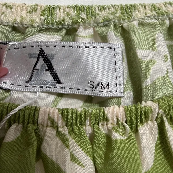 AZ women’s Size S Green Floral Dress Elastic Waist Puff Sleeves NWT/M(E28)✨ - Image 5