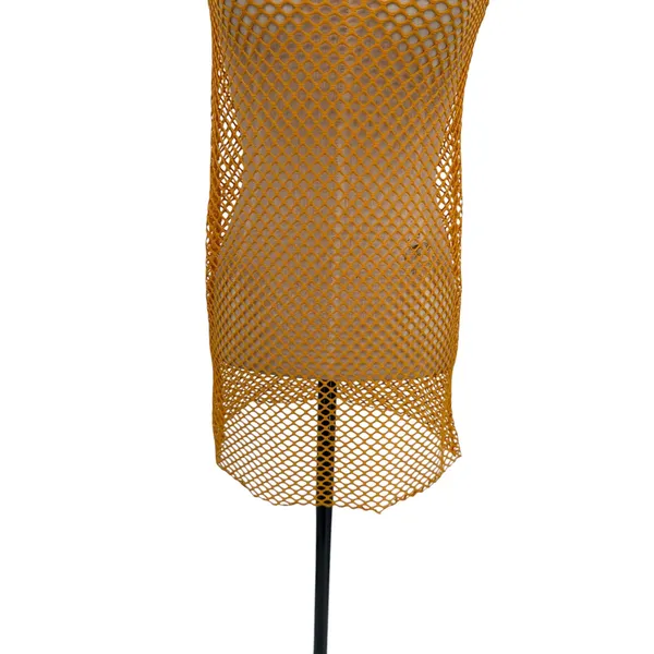 Jaded London Fishnet Mesh Tank Top Yellow Festival Y2K Sheer US 4‎ - Image 3