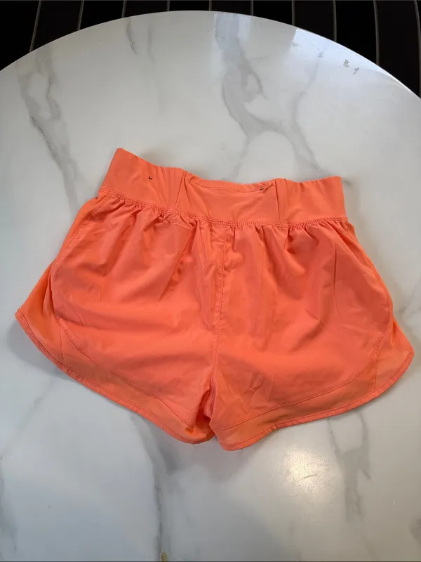 Asics Coral Orange Women's Athletic Running Shorts - Image 2