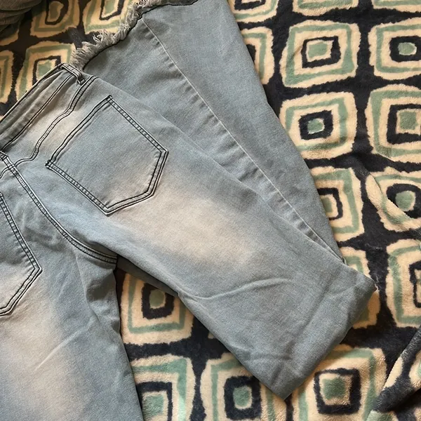 Altar'd State Tennley Raw Hem Bell Bottom Jeans - Image 7