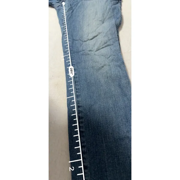 Michael Kors Womens Skinny Jeans Medium Wash Gold Zipper Detail Size 10 - Image 10