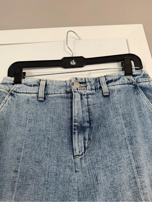 L’agence High Rise Wide Leg Barrel Style Blue Denim Jeans - Image 5