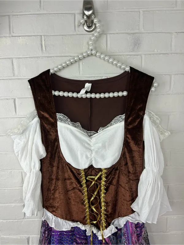 Party City Boho Gypsy Renaissance Faire Costume Cosplay Size M/L - Image 3
