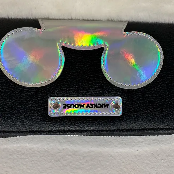 Disney Mickey Mouse Iridescent Mickey Ears Zip Wallet - Black NWT - Image 6