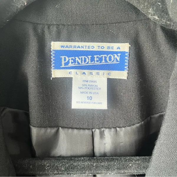 Pendleton Vintage One Button Blazer Jacket Size 10 - Image 2