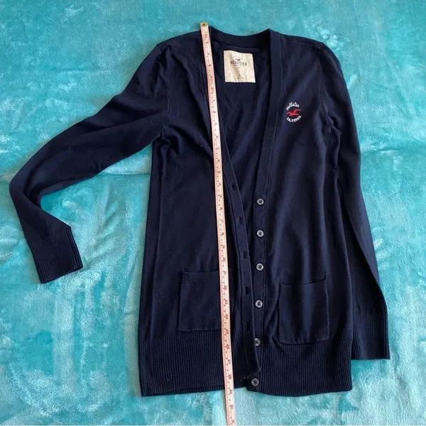 Hollister Women’s Blue Lightweight Cardigan - Image 3