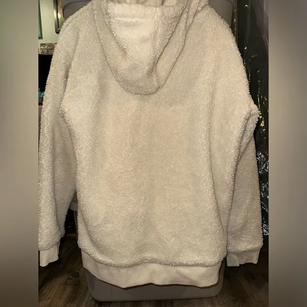 Official Off-White Vans Sherpa Quarter Zip Hoodie - Image 4