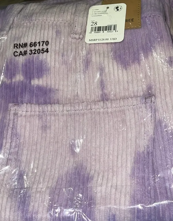 Free People Reese Pitched Straight Cord Jeans in Moonlit Orchid BNWTS - Image 4