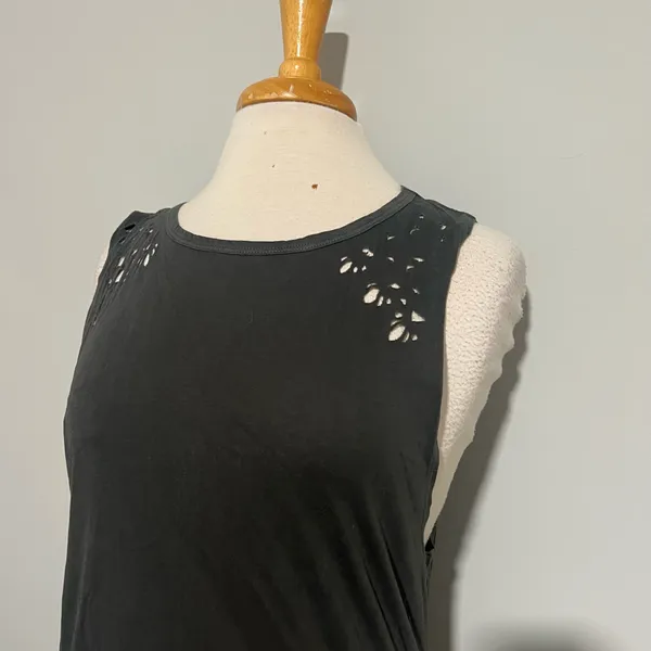 Billabong Dark Gray eyelet back mini dress tunic - Image 4