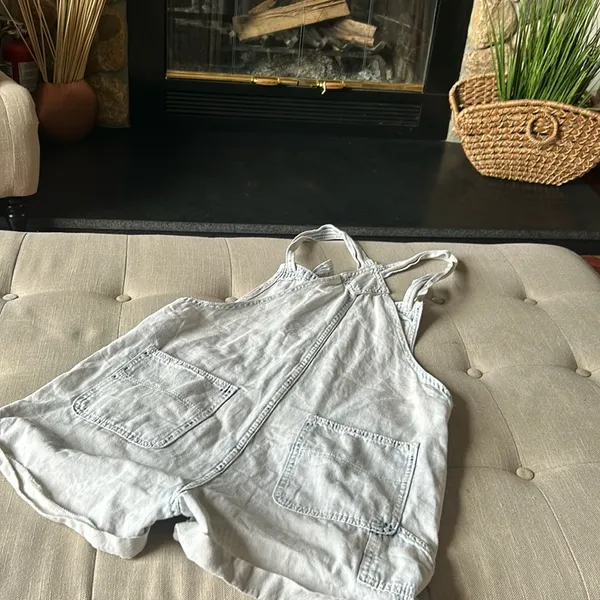 Miou Muse Denim Overall Short One Piece Size Medium Blue - Image 11