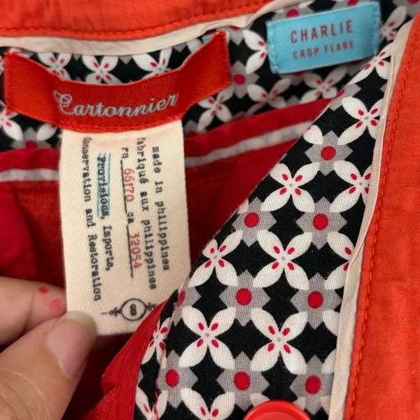 Cartonnier Charlie Crop Flare Sz S Anthropologie Preppy Textured Quiet Luxury - Image 10