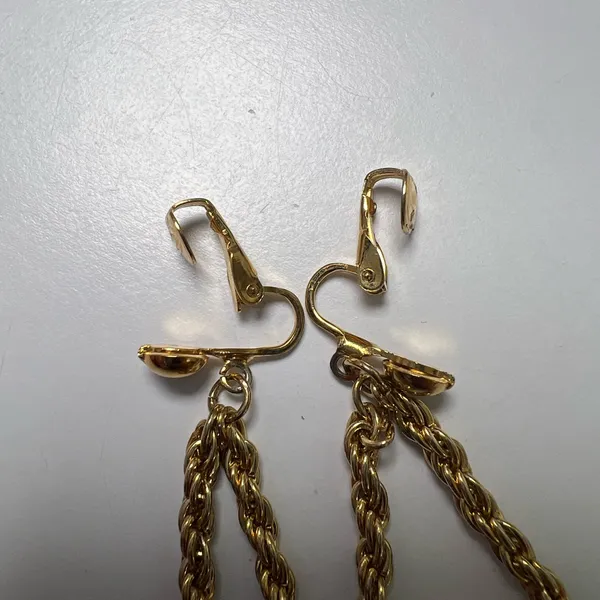 Vintage Joel Powell Designs Clip Earrings Gold - Image 7