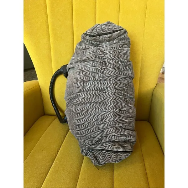 Giorgio Armani vintage fabric with Leather Hand Bag - Image 3