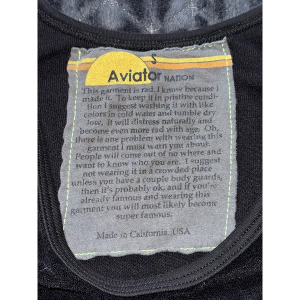 Aviator Nation Women's Glider Racer Tank Black Gray Size Small - Image 3