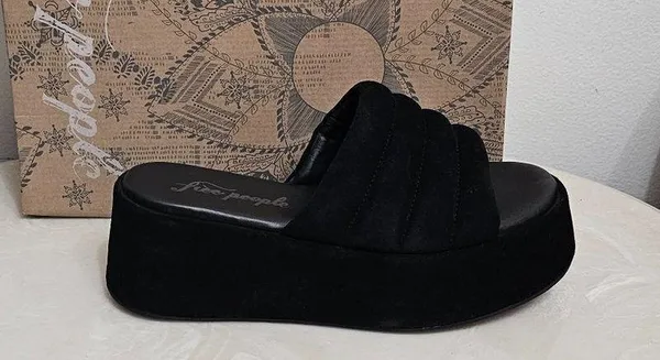 Free People Almost Paradise Platform Blk/Noir 3 Size 38 EU 8 66684663 - Image 11