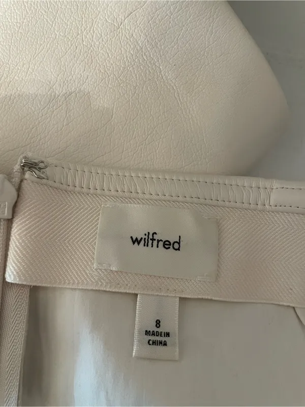 Aritzia Wilfred Cream A-Line Mini Skirt Size 8 - Image 4