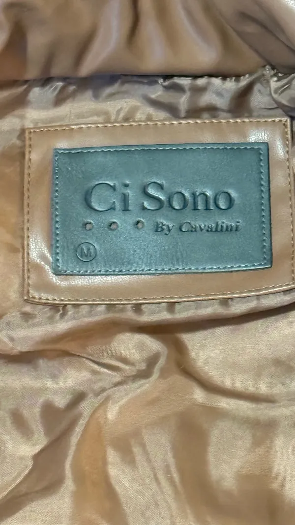 Faux Leather Vest Orange Size M - Image 6