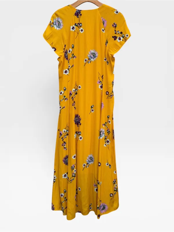 Free People Lost in You Yellow Floral Midi Dress - Image 7
