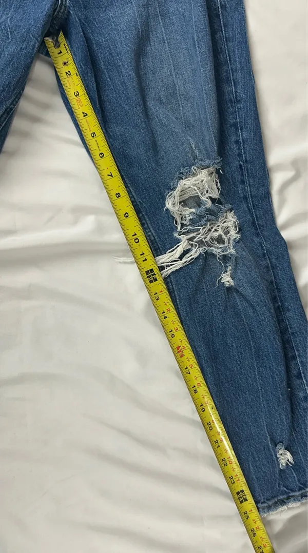 Abercrombie Curve Love High Rise Mom Jeans 29 8R Distressed - Image 8