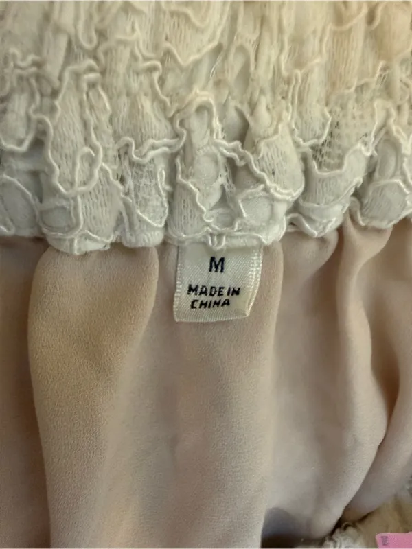 Wilfred Aritzia Lace White Lined Sheer Bohemian Maxi Skirt - Image 4