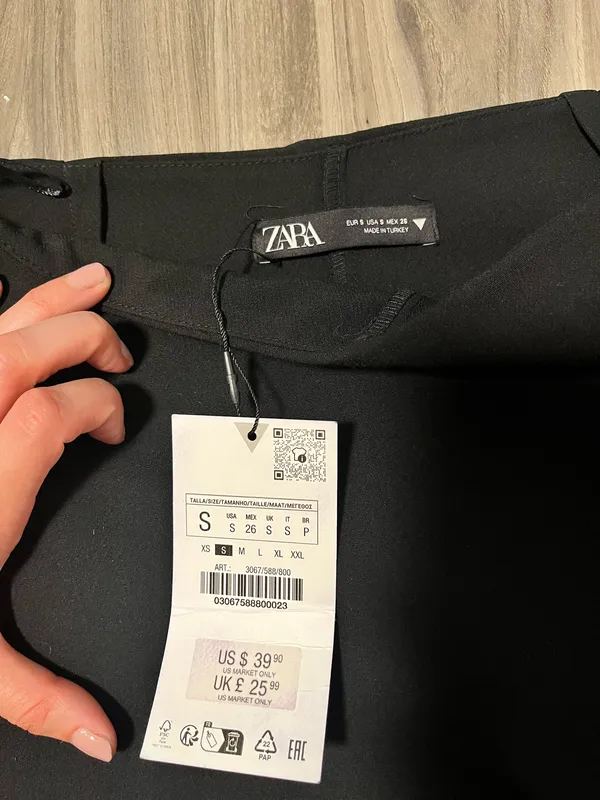 Zara Black Mini Skort - Image 5