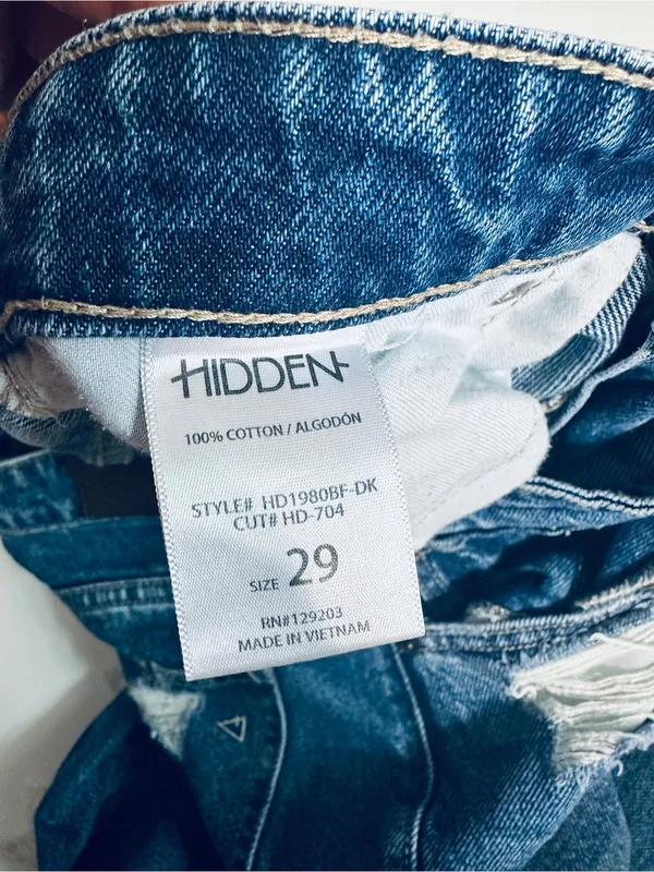 Hidden Bailey High Rise Boyfriend Distressed Jeans Size 29 100% Cotton - Image 4