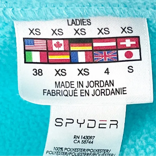 SPYDER Core Teal Long Sleeves Side Zip Pockets Jacket Size XS Outerwear Gorpcore - Image 5