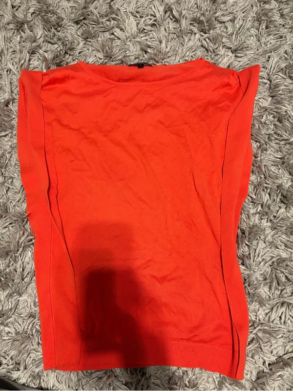 Bright Orange Women’s Sleeveless Top Red Size M - Image 2