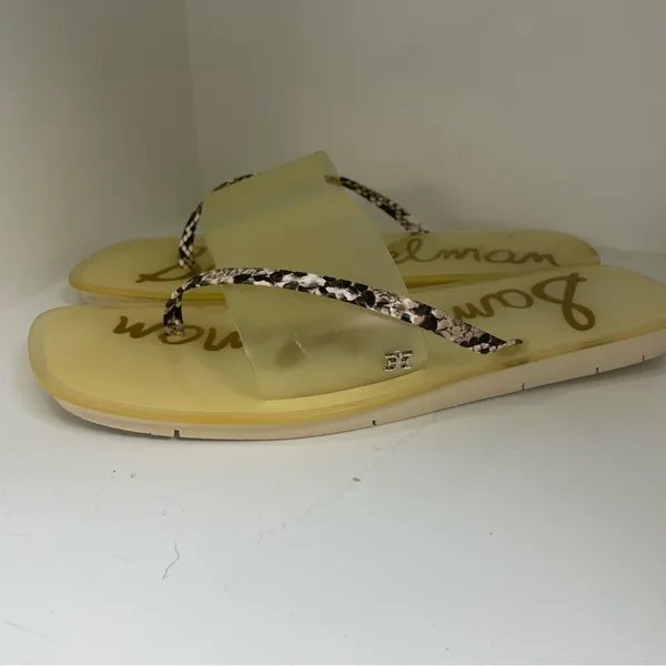 Sam Edelman Women's Transparent Yellow Sandals, size 7.5 - Image 3