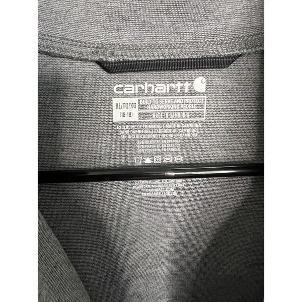Carhartt Women's XL Force Jacket Half Zip Pullover‎ Grey Long Sleeve Utility - Image 6
